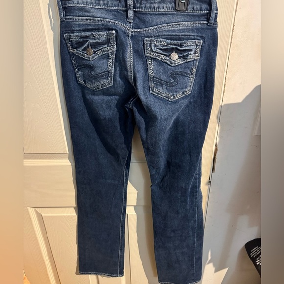 Silver Jeans Suki Slim Boot Women's W27 x L33 Dark Blue Mid Rise Western - Picture 6 of 13